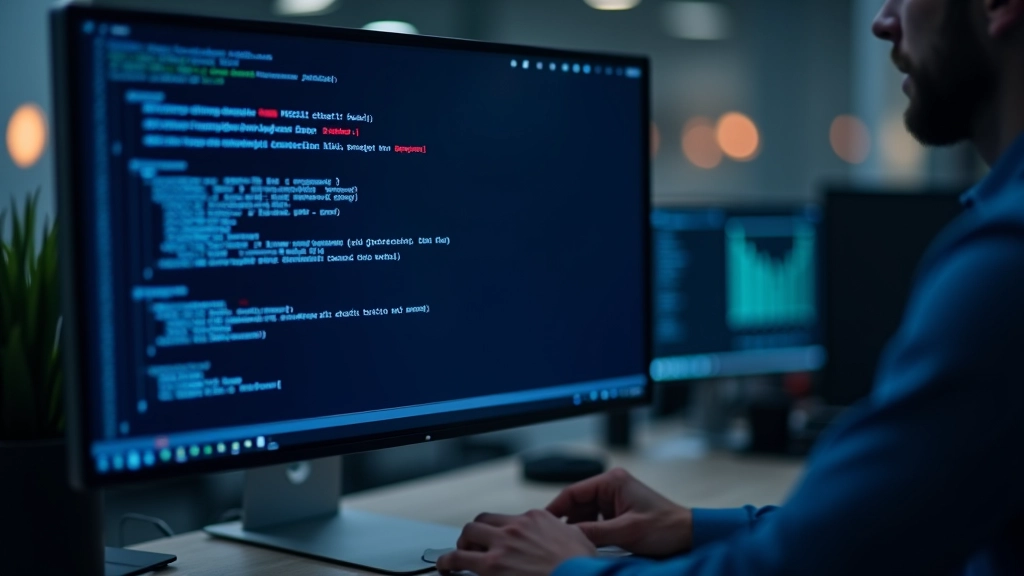 Computerskærm med fejlmeddelelse og statuslog over API-forbindelsefejl